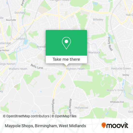 Maypole Shops, Birmingham map