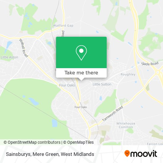 Sainsburys, Mere Green map