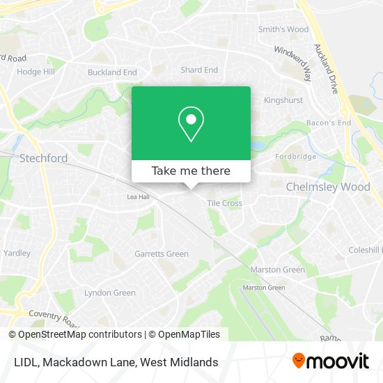 LIDL, Mackadown Lane map