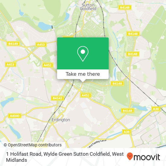 1 Holifast Road, Wylde Green Sutton Coldfield map