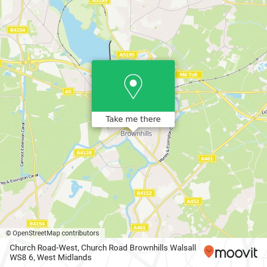 Church Road-West, Church Road Brownhills Walsall WS8 6 map