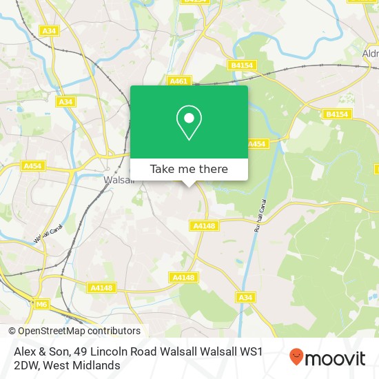 Alex & Son, 49 Lincoln Road Walsall Walsall WS1 2DW map