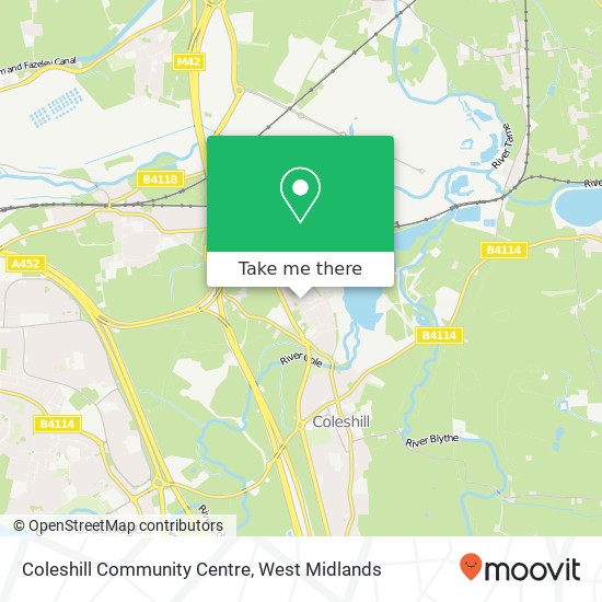Coleshill Community Centre map