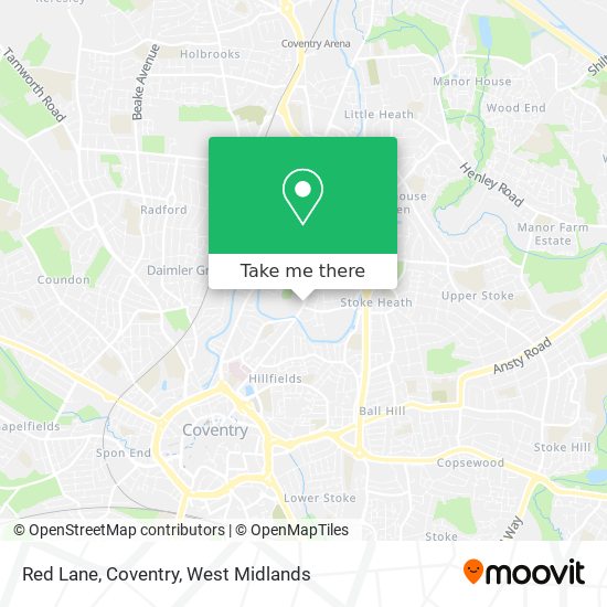 Red Lane, Coventry map