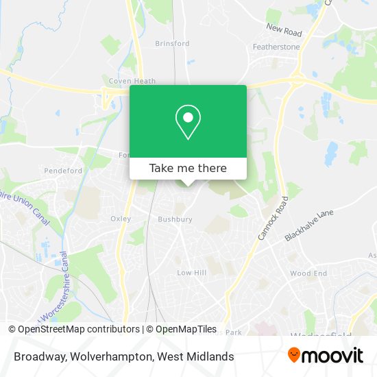Broadway, Wolverhampton map