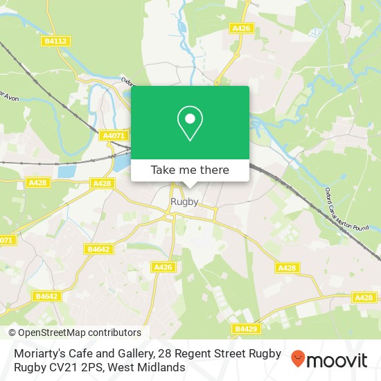 Moriarty's Cafe and Gallery, 28 Regent Street Rugby Rugby CV21 2PS map