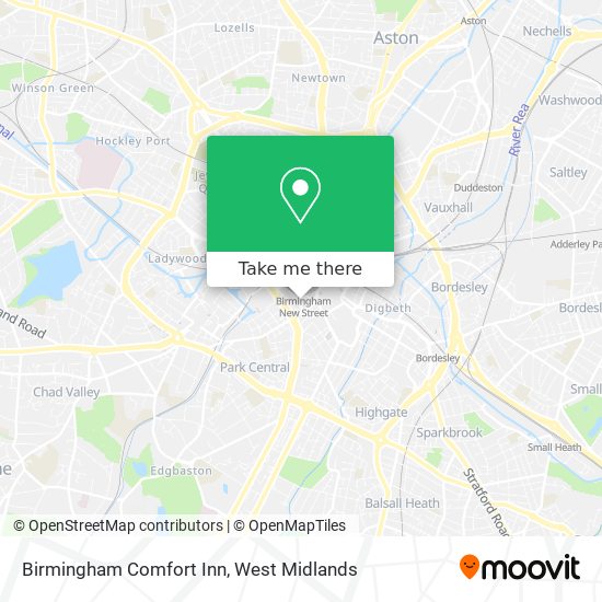 Birmingham Comfort Inn map