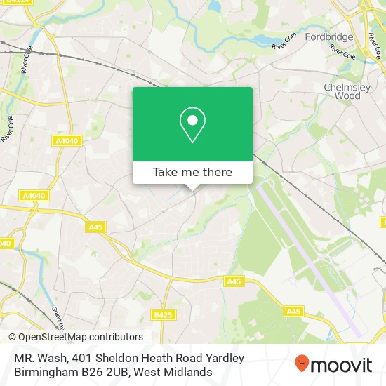MR. Wash, 401 Sheldon Heath Road Yardley Birmingham B26 2UB map
