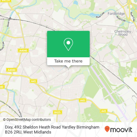 Dixy, 492 Sheldon Heath Road Yardley Birmingham B26 2RU map