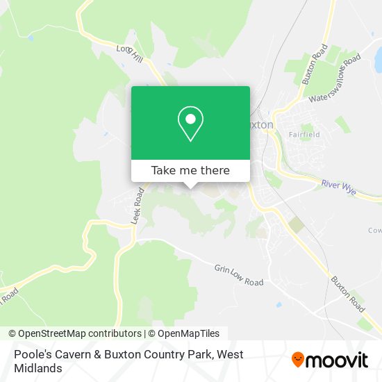 Poole's Cavern & Buxton Country Park map