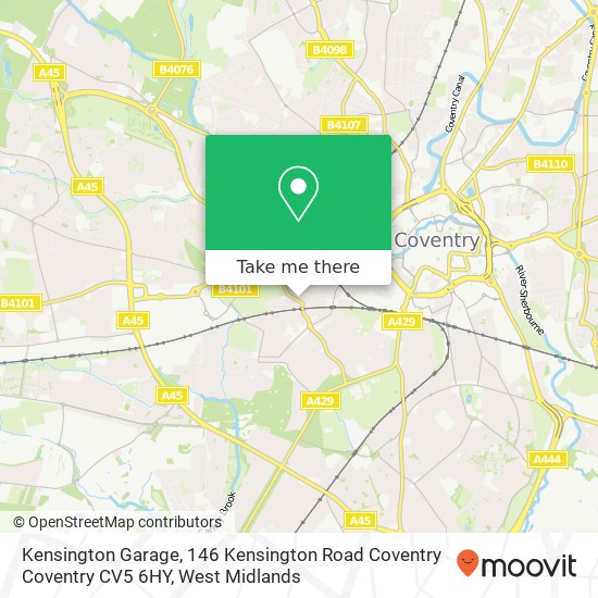 Kensington Garage, 146 Kensington Road Coventry Coventry CV5 6HY map