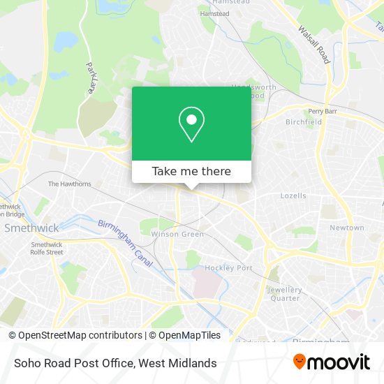 Soho Road Post Office map