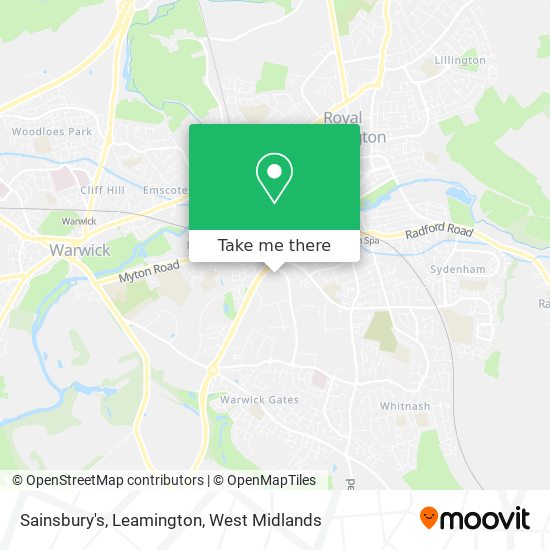 Sainsbury's, Leamington map