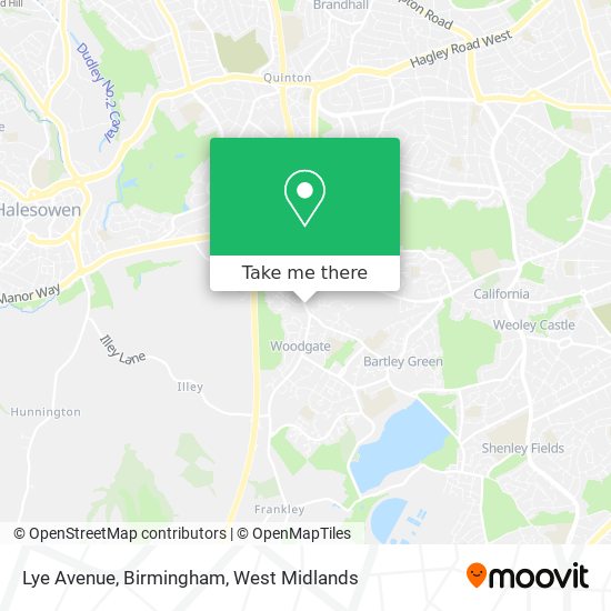 Lye Avenue, Birmingham map