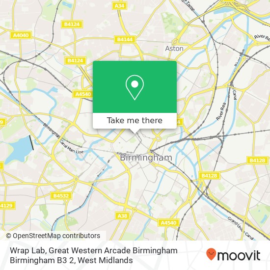 Wrap Lab, Great Western Arcade Birmingham Birmingham B3 2 map