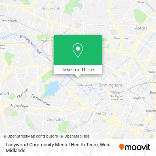 Ladywood Community Mental Health Team map