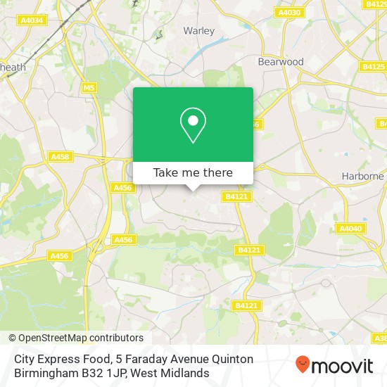 City Express Food, 5 Faraday Avenue Quinton Birmingham B32 1JP map