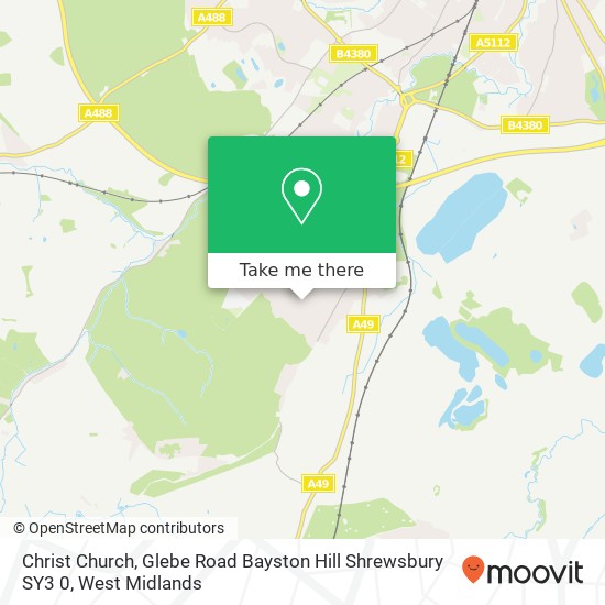 Christ Church, Glebe Road Bayston Hill Shrewsbury SY3 0 map