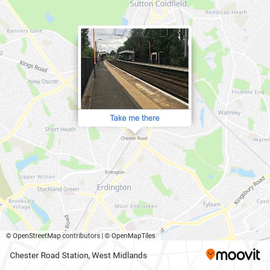 Chester Road Station map