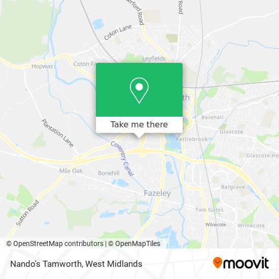 Nando's Tamworth map