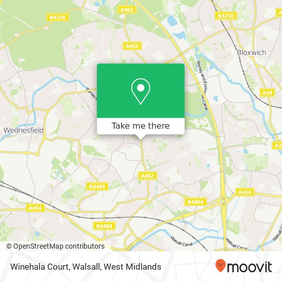 Winehala Court, Walsall map