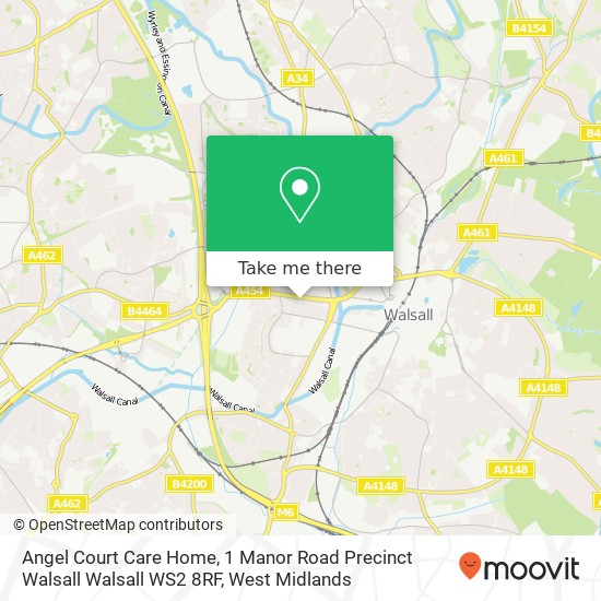 Angel Court Care Home, 1 Manor Road Precinct Walsall Walsall WS2 8RF map