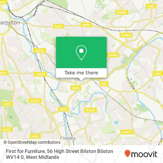 First for Furniture, 56 High Street Bilston Bilston WV14 0 map