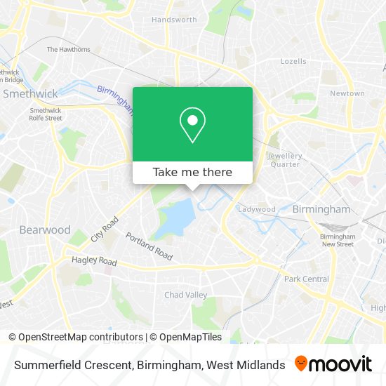 Summerfield Crescent, Birmingham map