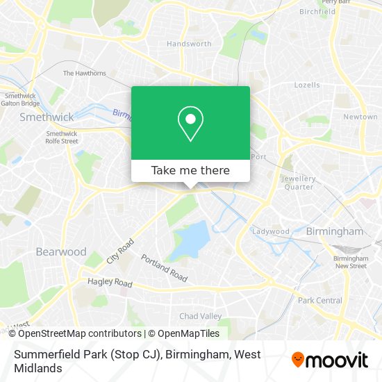 Summerfield Park (Stop CJ), Birmingham map