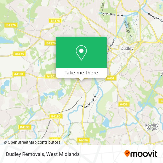 Dudley Removals map
