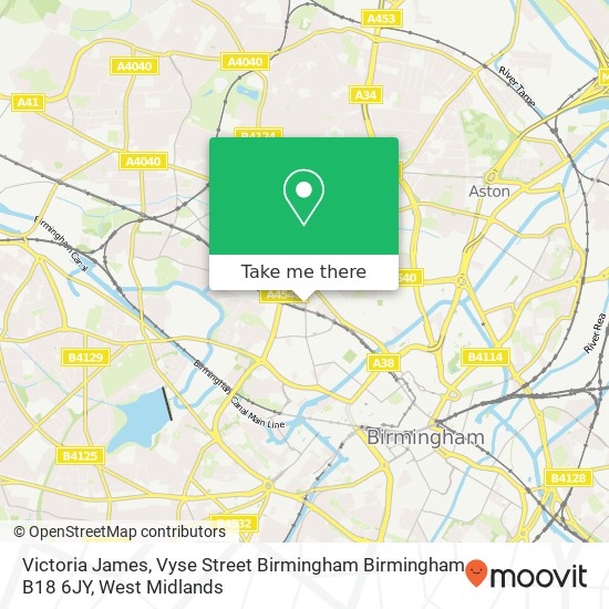 Victoria James, Vyse Street Birmingham Birmingham B18 6JY map