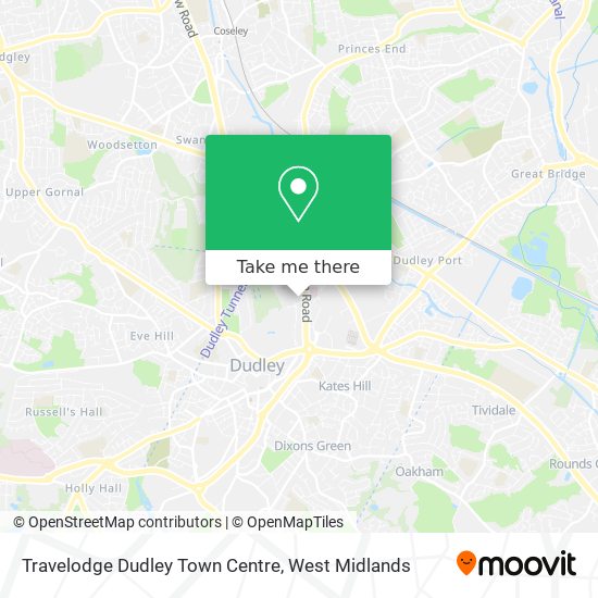 Travelodge Dudley Town Centre map