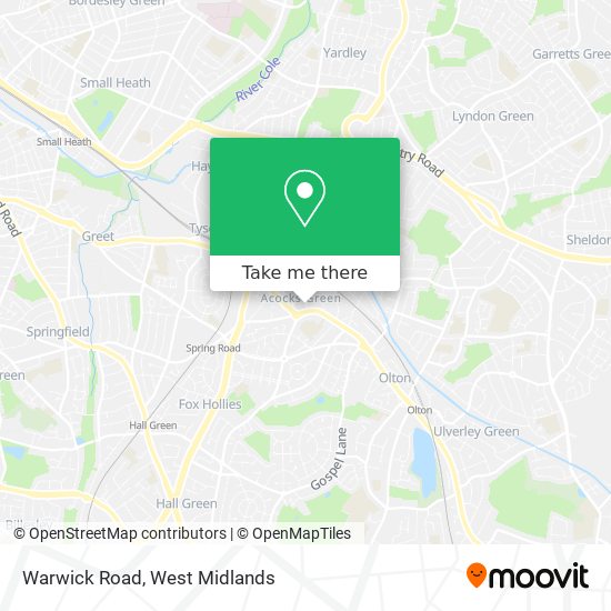 Warwick Road map