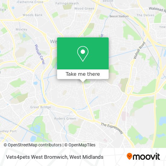 Vets4pets West Bromwich map