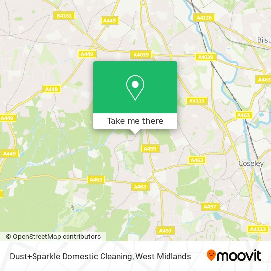 Dust+Sparkle Domestic Cleaning map