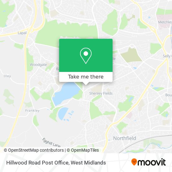 Hillwood Road Post Office map