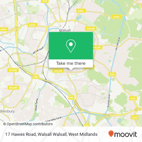 17 Hawes Road, Walsall Walsall map