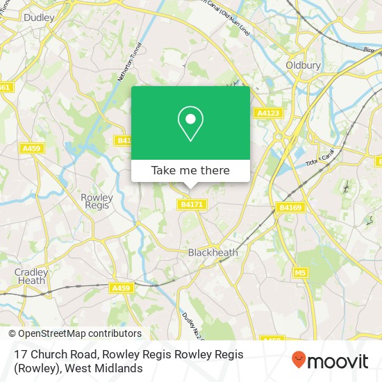 17 Church Road, Rowley Regis Rowley Regis map
