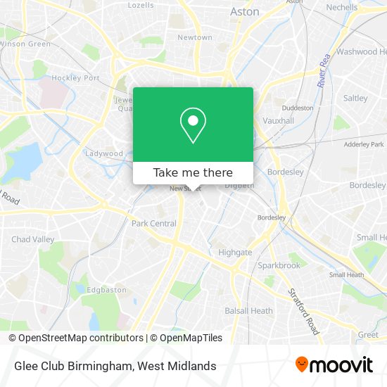 Glee Club Birmingham map