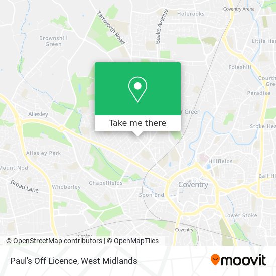 Paul's Off Licence map