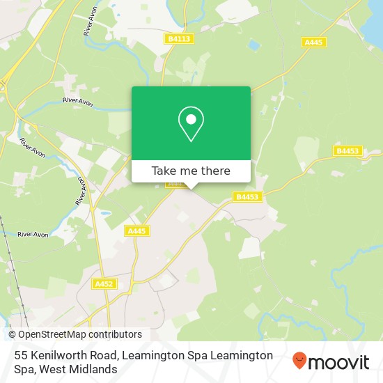 55 Kenilworth Road, Leamington Spa Leamington Spa map