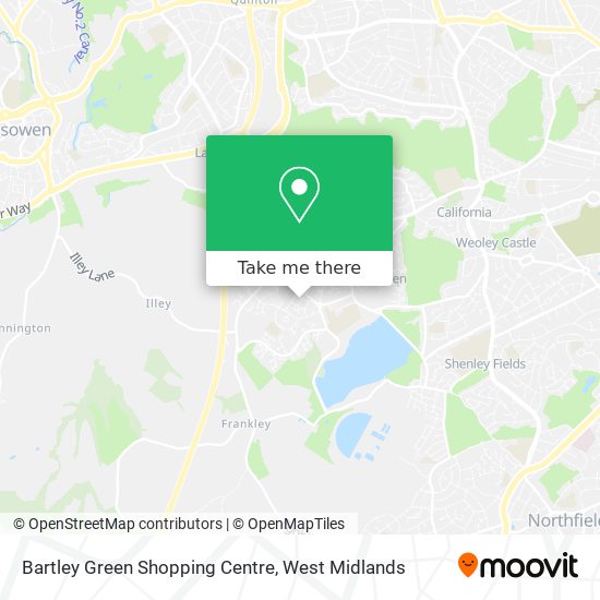 Bartley Green Shopping Centre map