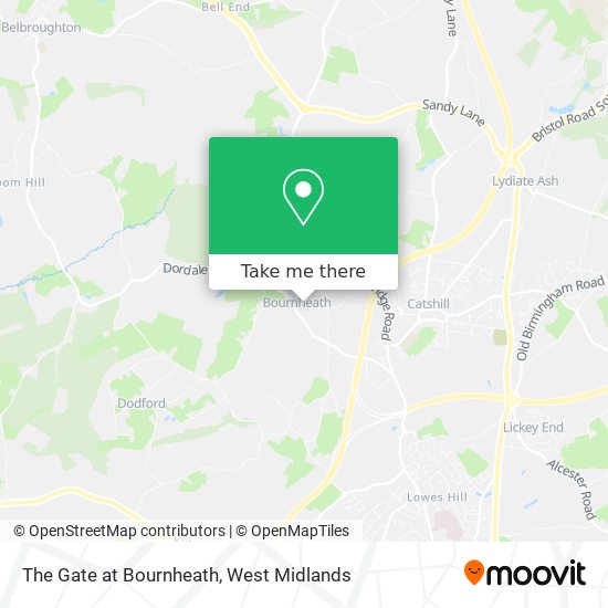 The Gate at Bournheath map