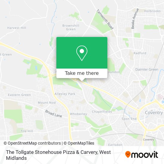 The Tollgate Stonehouse Pizza & Carvery map