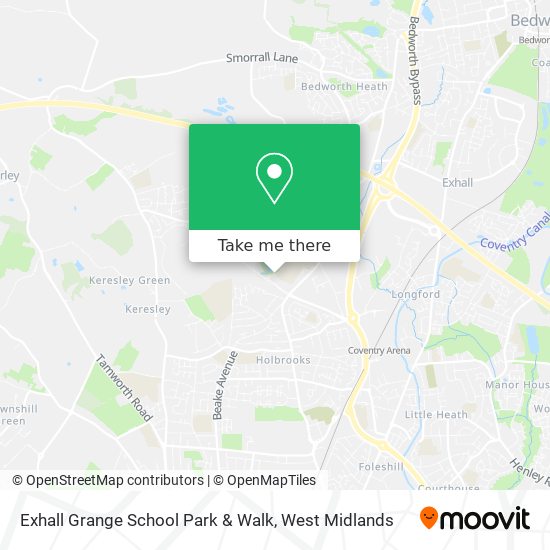 Exhall Grange School Park & Walk map