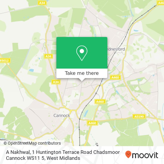 A Nakhwal, 1 Huntington Terrace Road Chadsmoor Cannock WS11 5 map