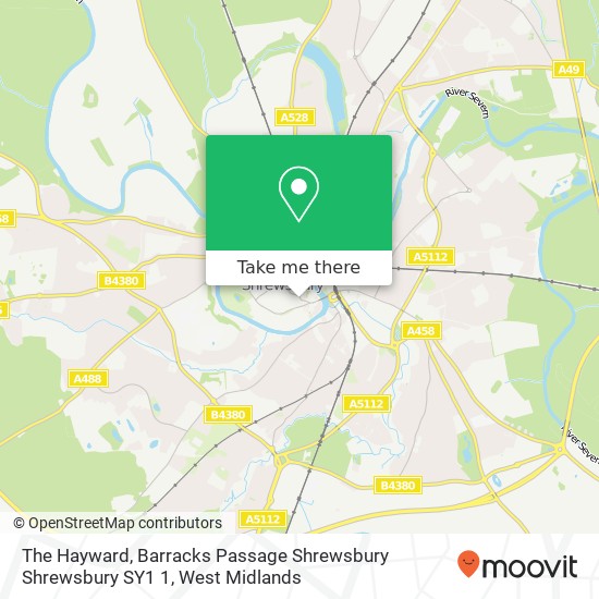 The Hayward, Barracks Passage Shrewsbury Shrewsbury SY1 1 map