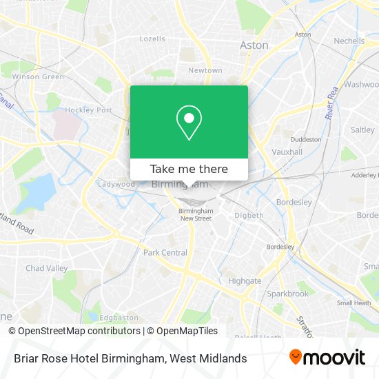 Briar Rose Hotel Birmingham map