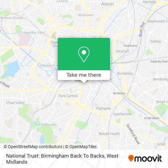 National Trust: Birmingham Back To Backs map