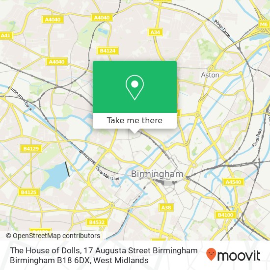 The House of Dolls, 17 Augusta Street Birmingham Birmingham B18 6DX map